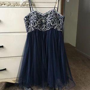 Navy Homecoming Dress